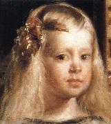 Diego Velazquez Las Meninas.Ausschnitt:Kopf der Infantin Spain oil painting artist